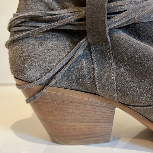 Ron‎ White “Braillee” Grey Suede Pointed Toe Booties Size 40 - Picture 6 of 15